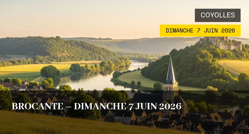Affiche de l'événement : Brocante – Dimanche 7 Juin 2026