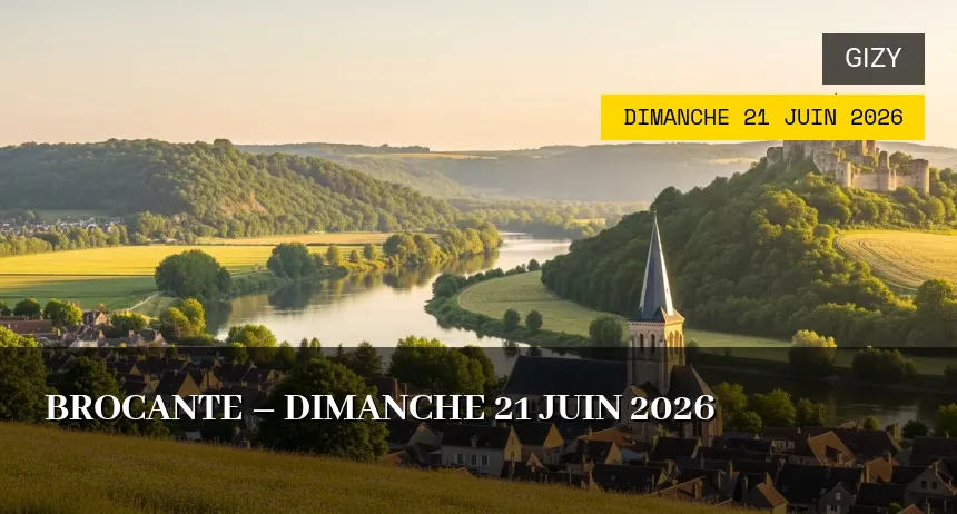 Affiche de l'événement : Brocante – Dimanche 21 Juin 2026