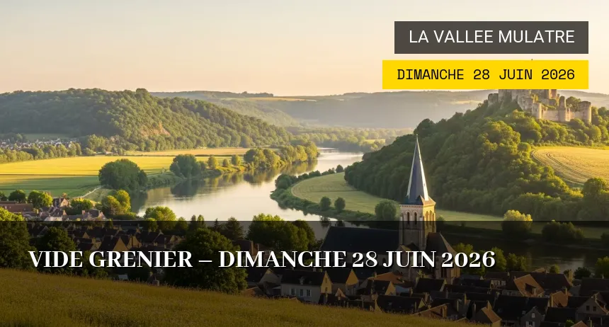 Affiche de l'événement : Vide grenier – Dimanche 28 Juin 2026