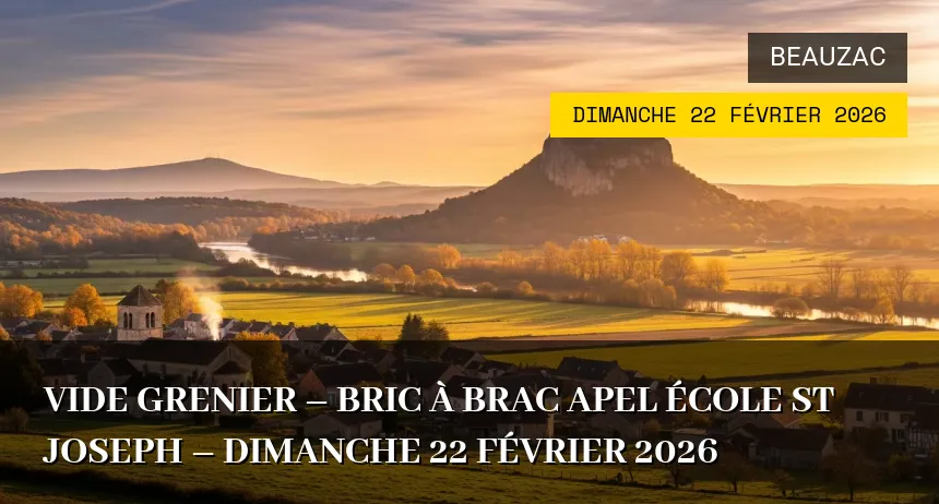 Affiche de l'événement : Vide grenier – Bric à Brac APEL école St Joseph – Dimanche 22 Février 2026