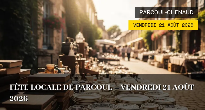 Affiche de l'événement : Fête locale de Parcoul – Vendredi 21 Août 2026