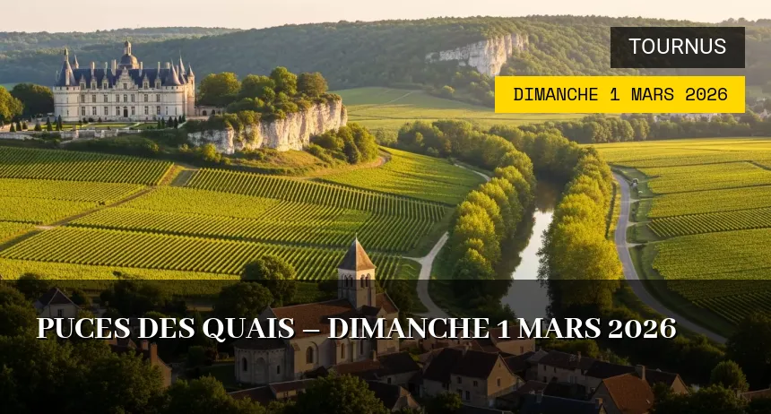 Affiche de l'événement : Puces des Quais – Dimanche 1 Mars 2026