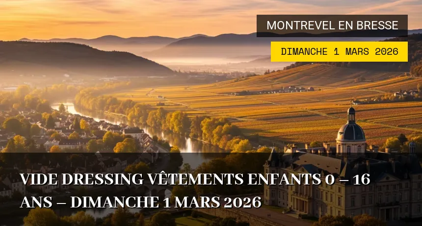 Affiche de l'événement : Vide Dressing Vêtements enfants 0 – 16 ans – Dimanche 1 Mars 2026