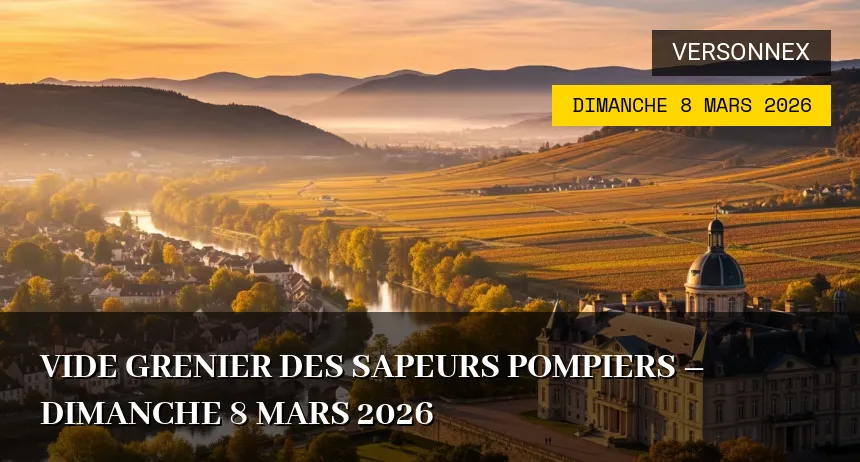 Affiche de l'événement : Vide grenier des sapeurs pompiers – Dimanche 8 Mars 2026
