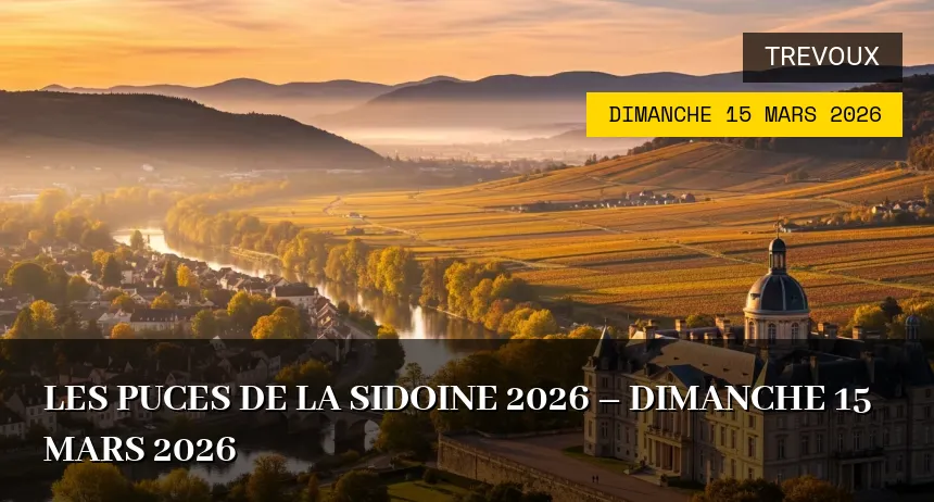 Affiche de l'événement : Les Puces de la Sidoine 2026 – Dimanche 15 Mars 2026