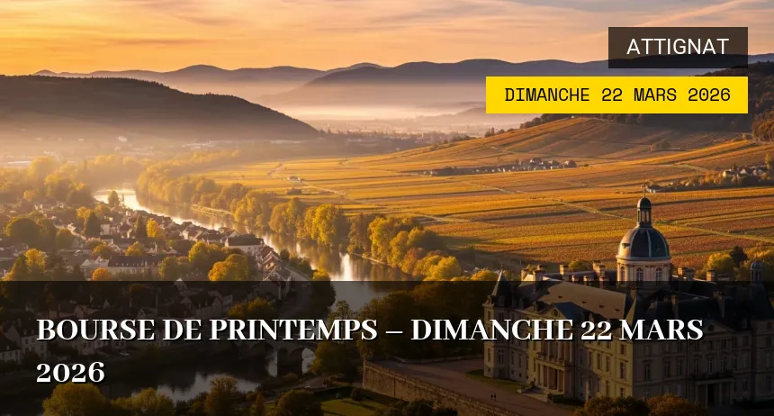 Affiche de l'événement : Bourse de printemps – Dimanche 22 Mars 2026