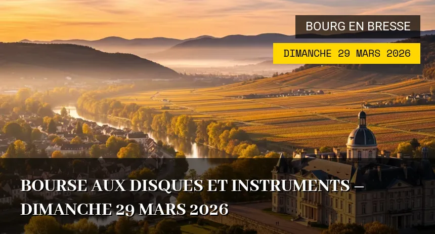 Affiche de l'événement : Bourse aux disques et instruments – Dimanche 29 Mars 2026