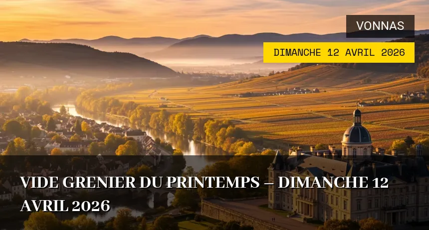 Affiche de l'événement : Vide grenier du printemps – Dimanche 12 Avril 2026