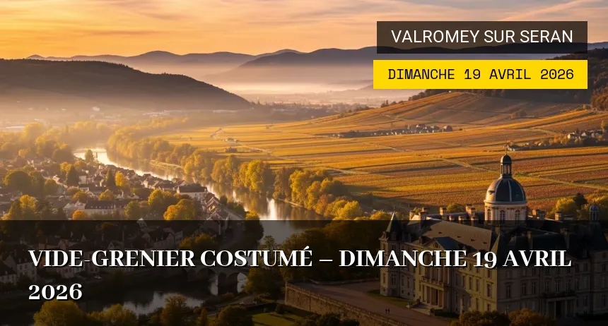 Affiche de l'événement : Vide-grenier costumé – Dimanche 19 Avril 2026