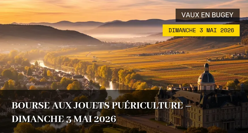 Affiche de l'événement : Bourse aux jouets Puériculture – Dimanche 3 Mai 2026