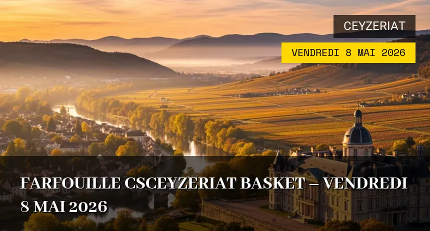 Affiche de l'événement : Farfouille csceyzeriat basket – Vendredi 8 Mai 2026