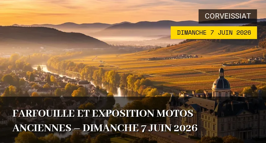 Affiche de l'événement : Farfouille et exposition motos anciennes – Dimanche 7 Juin 2026