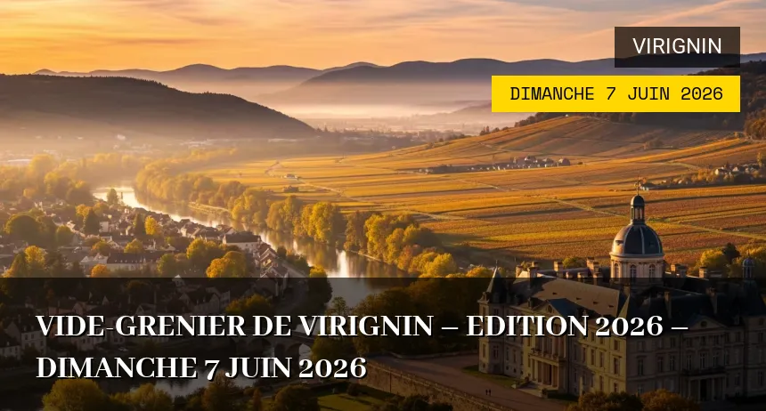 Affiche de l'événement : Vide-Grenier de Virignin – Edition 2026 – Dimanche 7 Juin 2026
