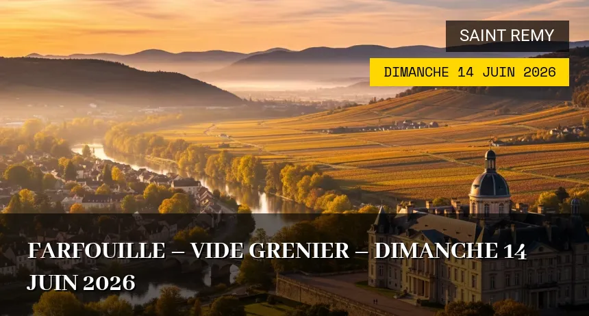 Affiche de l'événement : Farfouille – Vide grenier – Dimanche 14 Juin 2026
