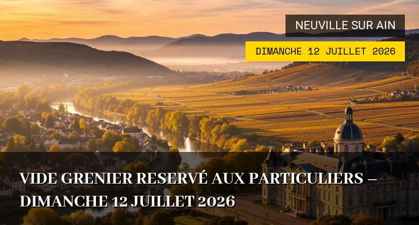 Affiche de l'événement : vide grenier reservé aux particuliers – Dimanche 12 Juillet 2026