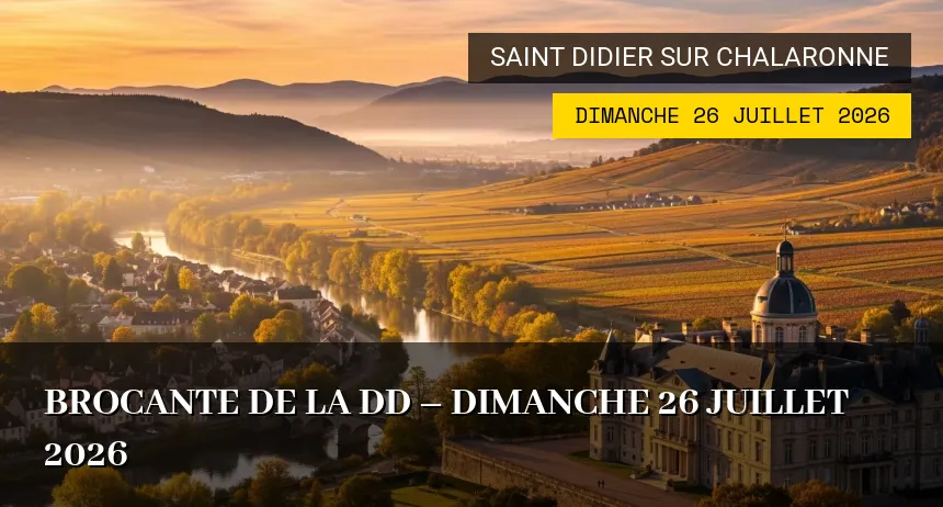 Affiche de l'événement : Brocante de la DD – Dimanche 26 Juillet 2026