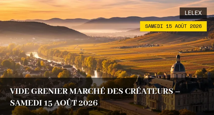Affiche de l'événement : Vide grenier marché des créateurs – Samedi 15 Août 2026