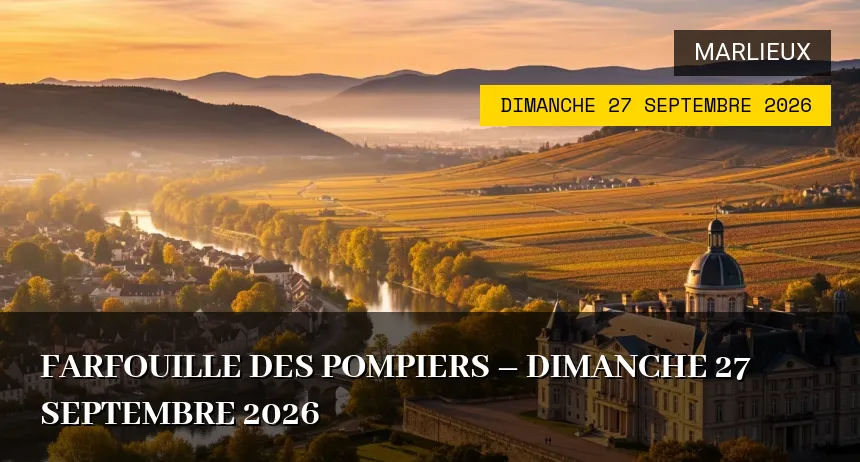 Affiche de l'événement : Farfouille des Pompiers – Dimanche 27 Septembre 2026