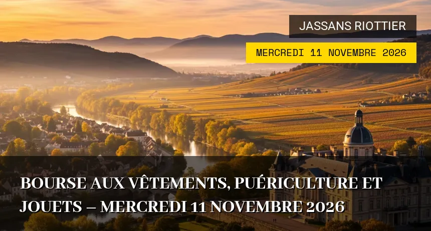 Affiche de l'événement : Bourse aux vêtements, puériculture et jouets – Mercredi 11 Novembre 2026