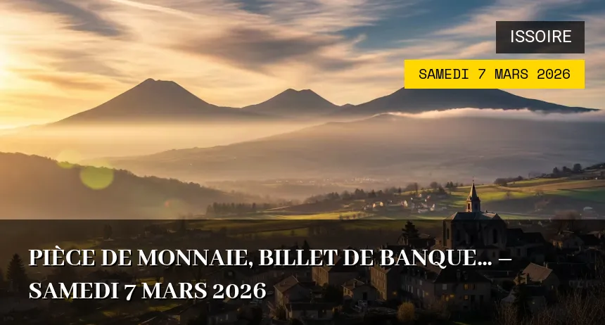 Affiche de l'événement : Pièce de monnaie, billet de banque… – Samedi 7 Mars 2026