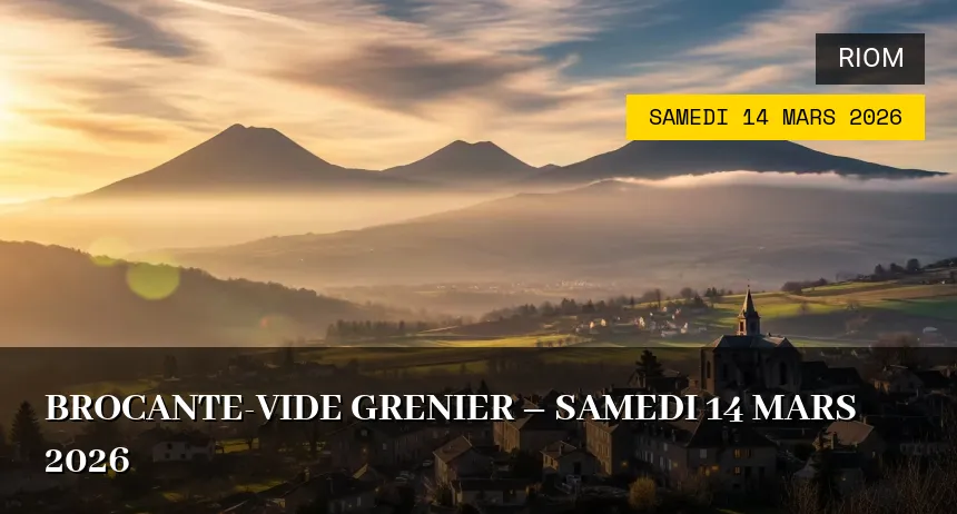 Affiche de l'événement : Brocante-Vide grenier – Samedi 14 Mars 2026