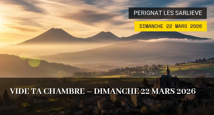 Affiche de l'événement : Vide ta chambre – Dimanche 22 Mars 2026