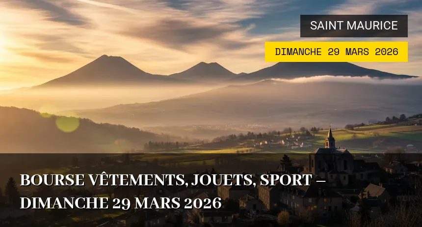 Affiche de l'événement : Bourse vêtements, jouets, sport – Dimanche 29 Mars 2026
