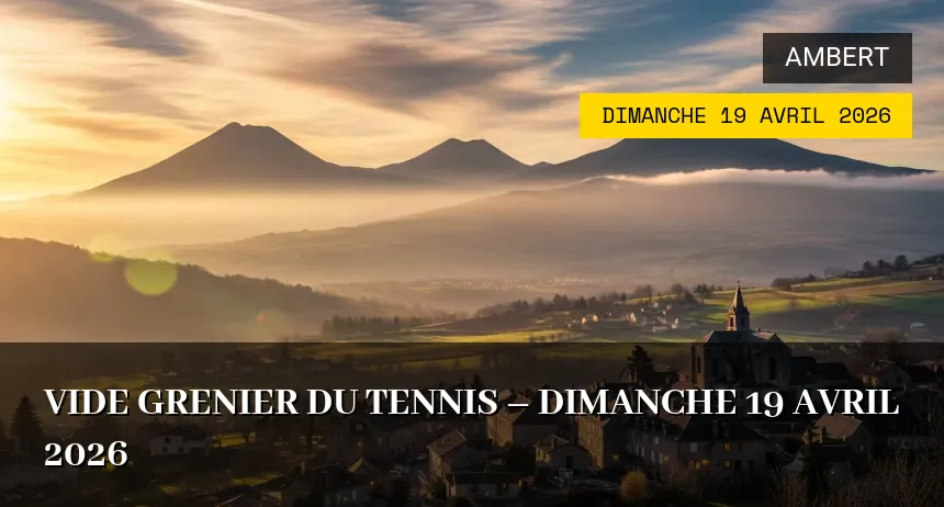 Affiche de l'événement : Vide Grenier du tennis – Dimanche 19 Avril 2026
