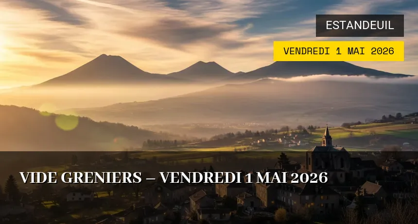 Affiche de l'événement : Vide greniers – Vendredi 1 Mai 2026
