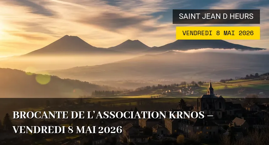 Affiche de l'événement : Brocante de l&rsquo;Association KRNOS – Vendredi 8 Mai 2026