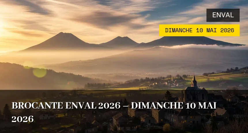 Affiche de l'événement : brocante enval 2026 – Dimanche 10 Mai 2026