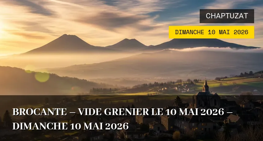 Affiche de l'événement : Brocante – vide grenier LE 10 MAI 2026 – Dimanche 10 Mai 2026