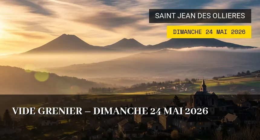 Affiche de l'événement : Vide grenier – Dimanche 24 Mai 2026