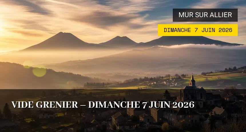 Affiche de l'événement : Vide grenier – Dimanche 7 Juin 2026