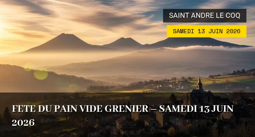 Affiche de l'événement : fete du pain vide grenier – Samedi 13 Juin 2026