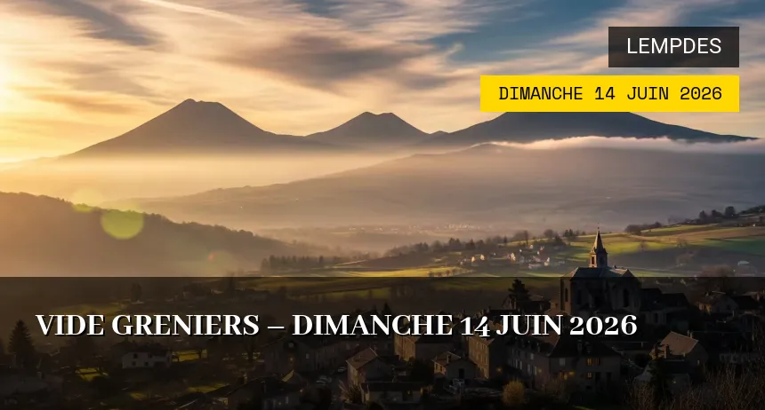 Affiche de l'événement : Vide greniers – Dimanche 14 Juin 2026