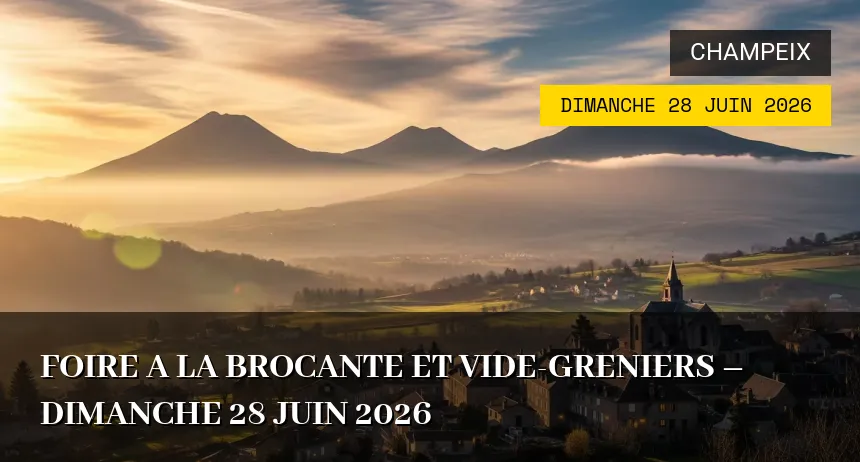 Affiche de l'événement : Foire a la brocante et vide-greniers – Dimanche 28 Juin 2026