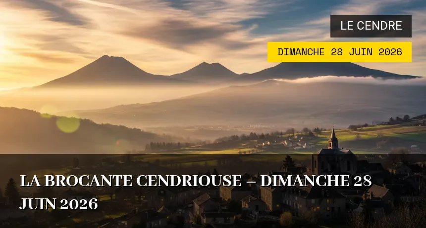 Affiche de l'événement : La Brocante Cendriouse – Dimanche 28 Juin 2026