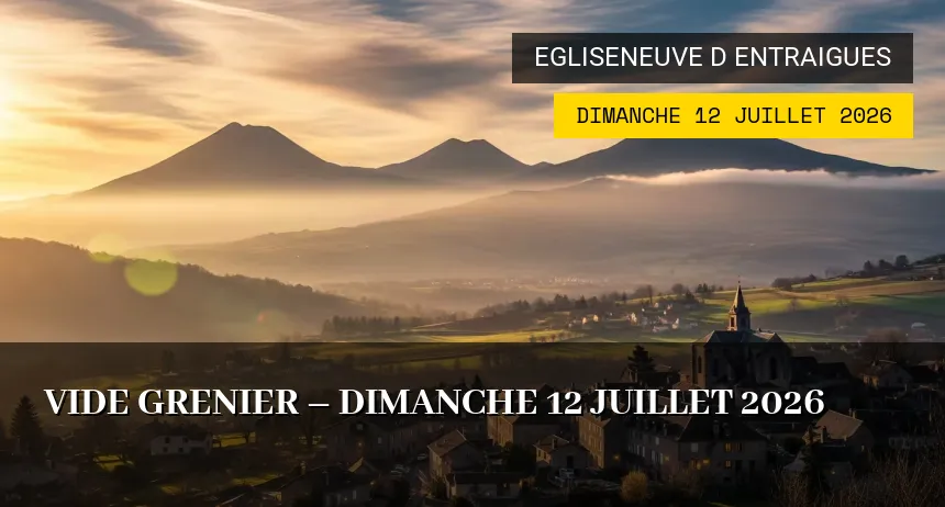Affiche de l'événement : Vide grenier – Dimanche 12 Juillet 2026