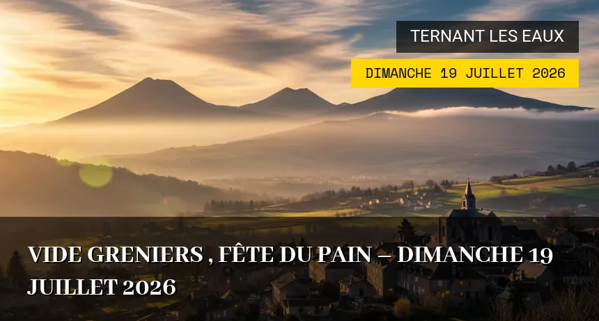 Affiche de l'événement : Vide greniers , fête du pain – Dimanche 19 Juillet 2026