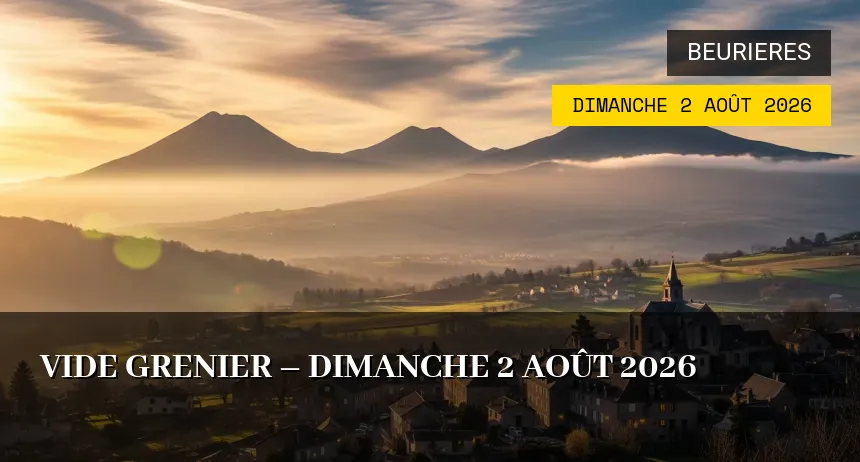 Affiche de l'événement : Vide Grenier – Dimanche 2 Août 2026