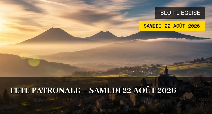 Affiche de l'événement : Fete patronale – Samedi 22 Août 2026