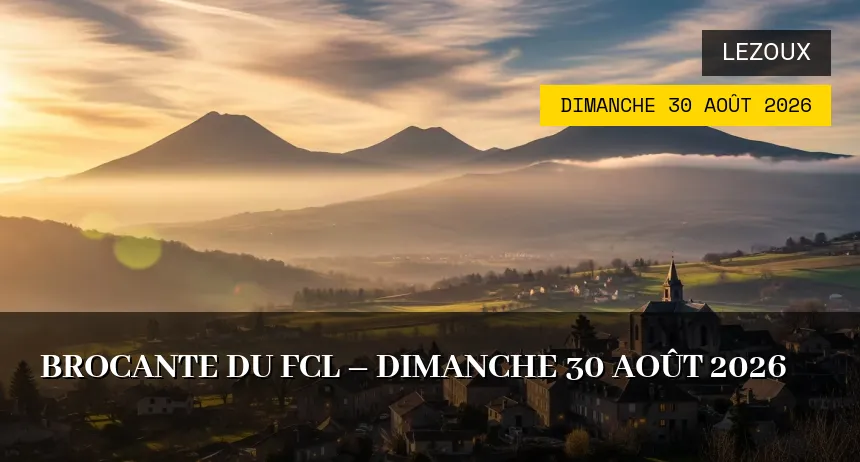Affiche de l'événement : Brocante du FCL – Dimanche 30 Août 2026