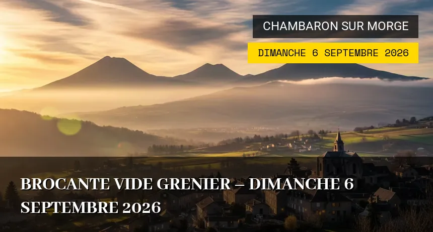 Affiche de l'événement : Brocante Vide Grenier – Dimanche 6 Septembre 2026