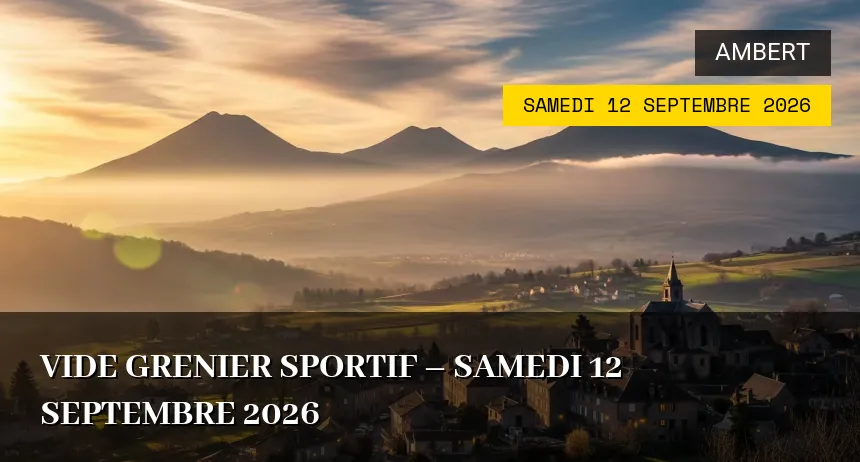 Affiche de l'événement : vide grenier sportif – Samedi 12 Septembre 2026