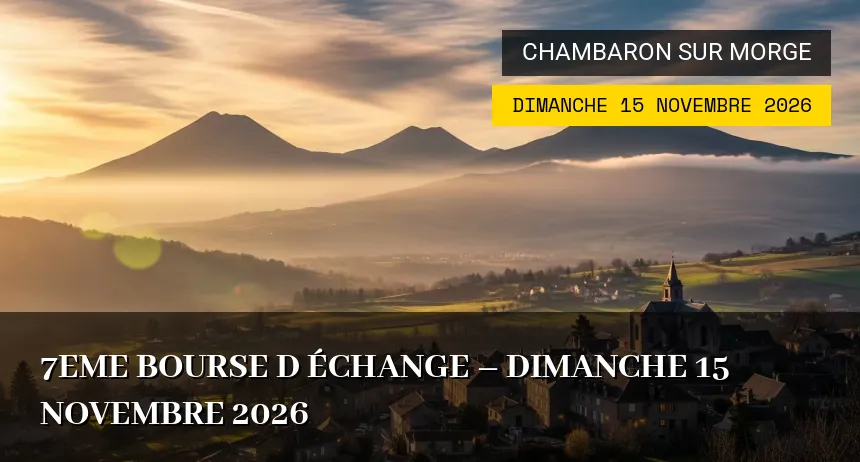 Affiche de l'événement : 7eme Bourse d échange – Dimanche 15 Novembre 2026