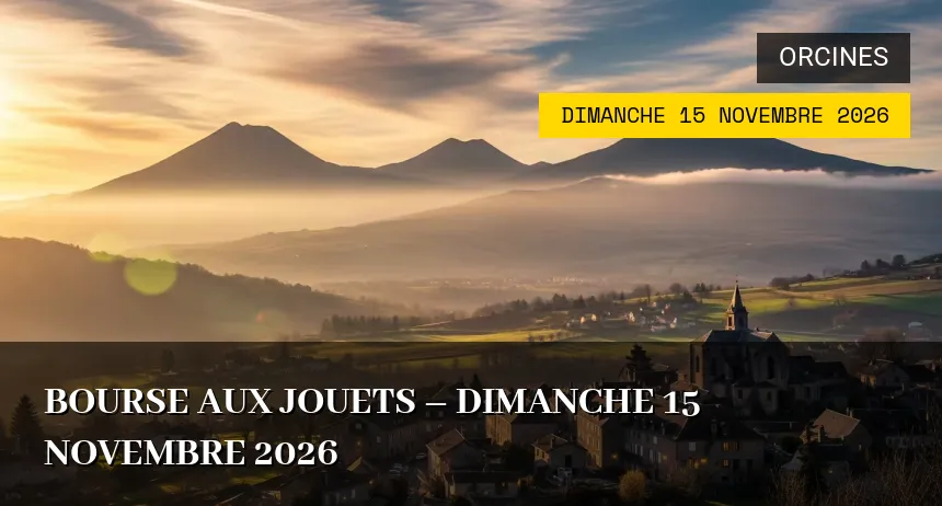 Affiche de l'événement : Bourse aux jouets – Dimanche 15 Novembre 2026