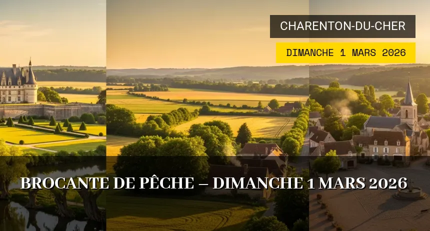 Affiche de l'événement : Brocante de pêche – Dimanche 1 Mars 2026