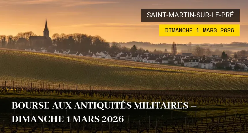 Affiche de l'événement : Bourse aux Antiquités Militaires – Dimanche 1 Mars 2026