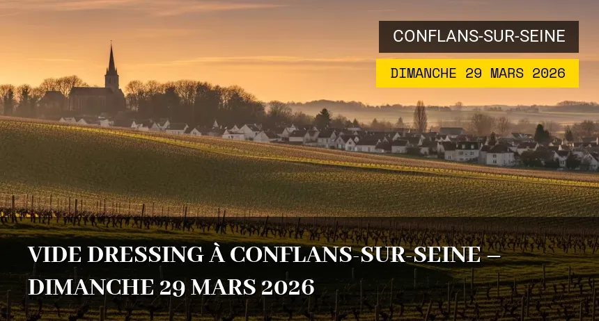 Affiche de l'événement : Vide dressing à Conflans-sur-Seine – Dimanche 29 Mars 2026